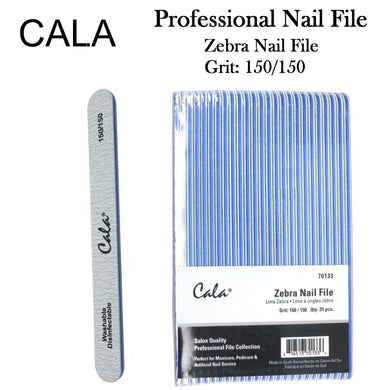 Cala Professional File - Zebra Nail File Grit: 150/150