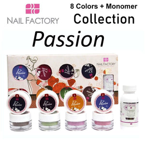 Nail Factory Acrylic Collection "Passion Collection" (8 colors + monomer)
