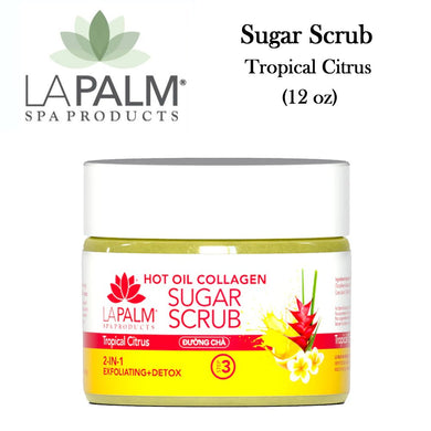 La Palm Hot Oil Sugar Scrub, Tropical Citrus (12 oz)