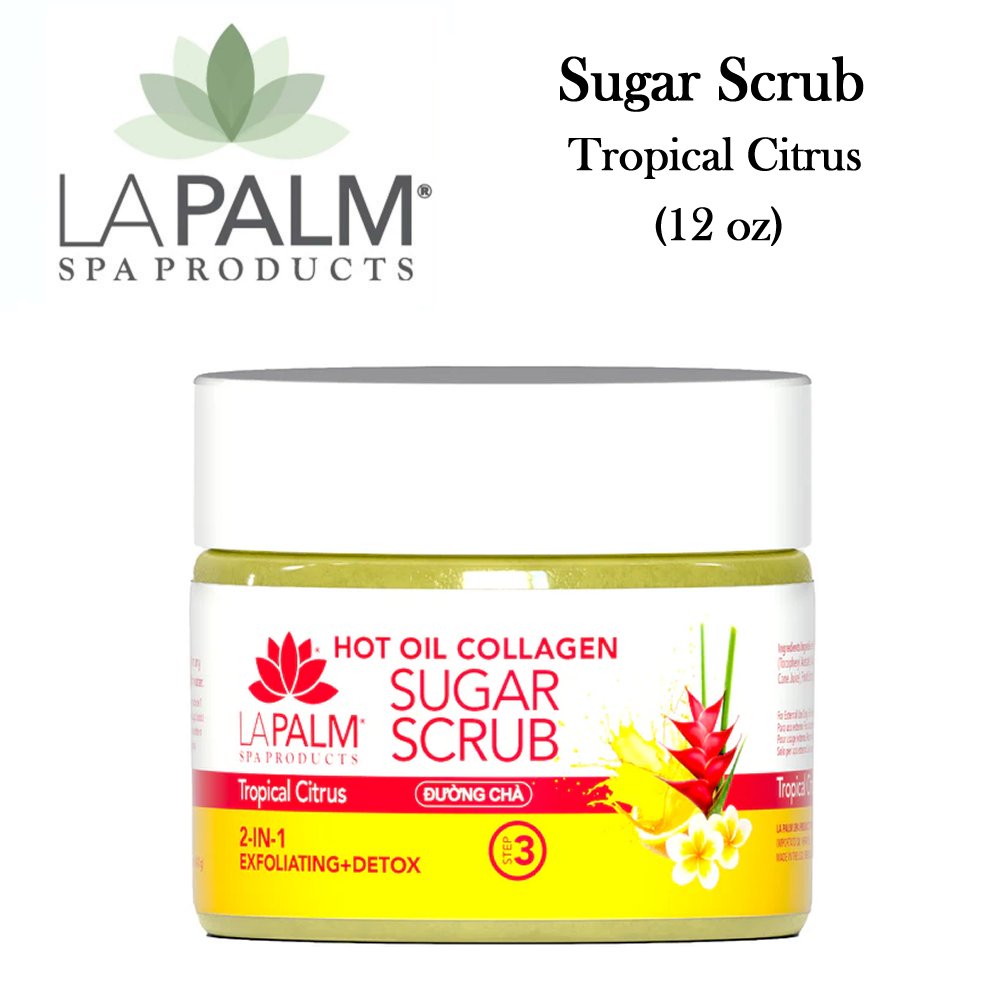 La Palm Hot Oil Sugar Scrub, Tropical Citrus (12 oz)