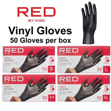 Red by Kiss Vinyl Gloves - 50 Gloves
