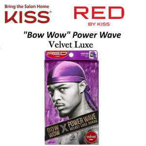 Red by Kiss Durag, Bow Wow "Velvet Luxe" Power Wave Durag, Purple (HD72)