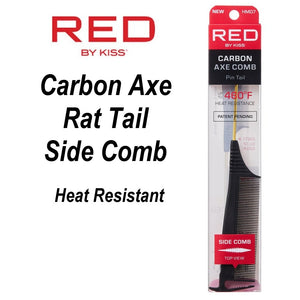 Red by Kiss Carbon Axe "Rat Tail" Side Comb (HM08)