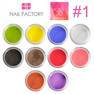 Nail Factory Acrylic Collection "3D #1" (10 colors)