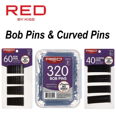 Red by Kiss Bob Pins & Curved Pins