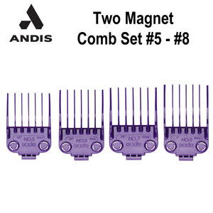 Andis Two Magnet Attachment Combs, #5 - #8 (01415)