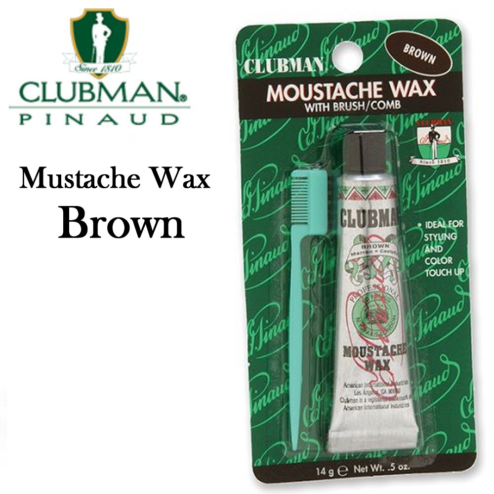 Clubman Pinaud Moustache Wax, Brown (070624EC)