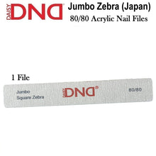 DND Nail File, Jumbo Zebra (Japan) Acrylic Nail File 80/80 Grit