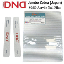 DND Nail File, Jumbo Zebra (Japan) Acrylic Nail File 80/80 Grit