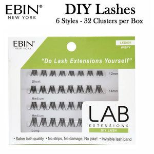 Ebin LAB DIY Lashes - 6 Styles (32 clusters in 12mm, 14mm & 16mm in each pack)