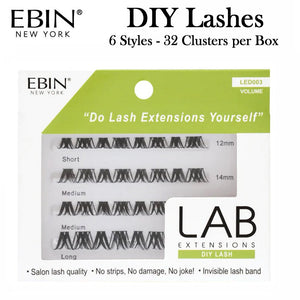 Ebin LAB DIY Lashes - 6 Styles (32 clusters in 12mm, 14mm & 16mm in each pack)