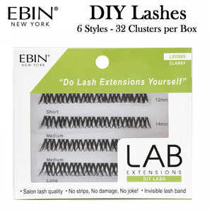 Ebin LAB DIY Lashes - 6 Styles (32 clusters in 12mm, 14mm & 16mm in each pack)