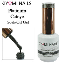 Kiyomi Nails Platinum Cateye Gel Soak Off Polish, 4 Colors