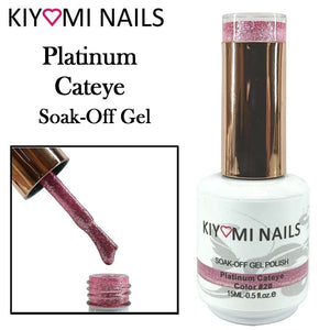 Kiyomi Nails Platinum Cateye Gel Soak Off Polish, 4 Colors