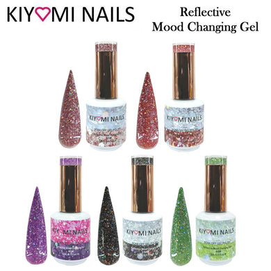 Kiyomi Nails Reflective Mood Changing Gel Polish, 0.5 oz (5 colors)