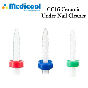 Medicool Bit, CC16 Ceramic Under Nail Cleaner  Bit (Fine, Medium, and Coarse)