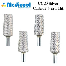 Medicool Bit, CC20 Silver Carbide 3 in 1 Bit (Fine, Medium, Coarse, and XCoarse)