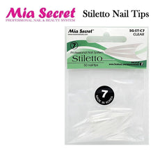 Mia Secret Nail Tips, Stiletto "Clear" Nail Tips (Size #1 - #10)