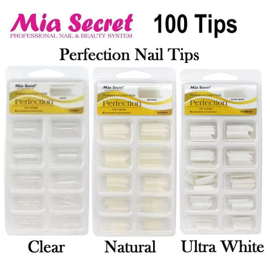 Mia Secret Nail Tips, Perfection 100 Count Nail Tips (Clear, Natural, )