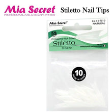 Mia Secret Nail Tips, Stiletto "Natural" Nail Tips (Size #1 - #10)