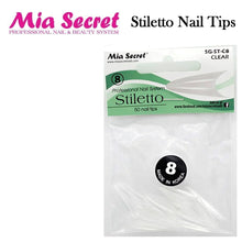 Mia Secret Nail Tips, Stiletto "Clear" Nail Tips (Size #1 - #10)