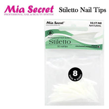 Mia Secret Nail Tips, Stiletto "Natural" Nail Tips (Size #1 - #10)