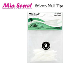 Mia Secret Nail Tips, Stiletto "Natural" Nail Tips (Size #1 - #10)