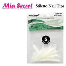 Mia Secret Nail Tips, Stiletto "Natural" Nail Tips (Size #1 - #10)