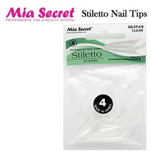 Mia Secret Nail Tips, Stiletto "Clear" Nail Tips (Size #1 - #10)