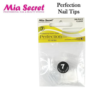 Mia Secret Perfection "Clear" Nail Tips (Size #1 - #10)