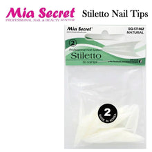 Mia Secret Nail Tips, Stiletto "Natural" Nail Tips (Size #1 - #10)