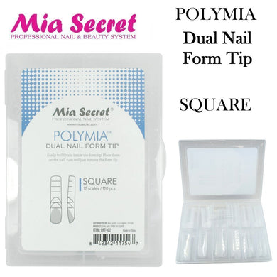 Mia Secret Nail Form Tips, Dual Nail Form Tip - Square (12 scales, 120 pieces)