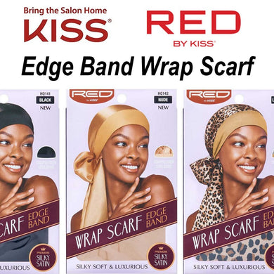 Red By Kiss Wrap Scarf Edge Band Premium Silky Satin (#HQ141~#HQ144)