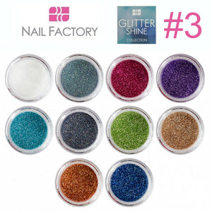 Nail Factory Acrylic Collection "Glitter Shine #3" (10 colors)