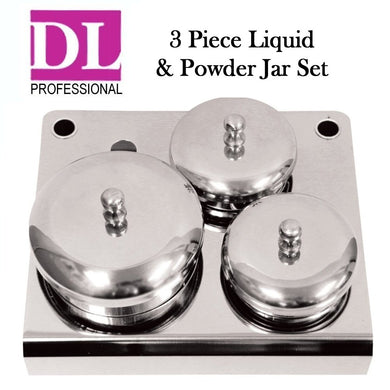 DL Professional 3 Piece Manicure Liquid & Powder Jar Set (DL-C238)