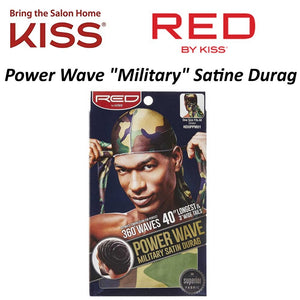 Red by Kiss Durag, "Military" Power Wave Satin Durag, Green (HDUPPM01)