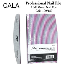 Cala Professional File - Half Moon Zebra Nail File Grit: 100/180