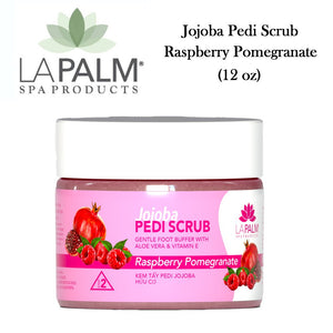 La Palm Jojoba Pedi Scrub, Raspberry Pomegranate (12 oz)