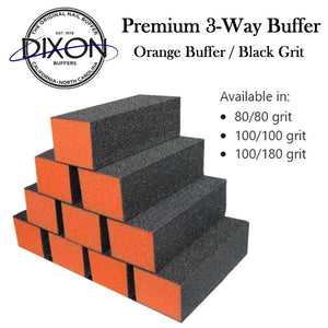 Dixon 3 Way Buffer - Orange with Black Grit (80/80) (100/100) (100/180)
