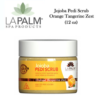La Palm Jojoba Pedi Scrub, Orange Tangerine Zest (12 oz)