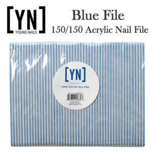 Young Nails Nail File, Blue Acrylic Nail File 150/150 Grit