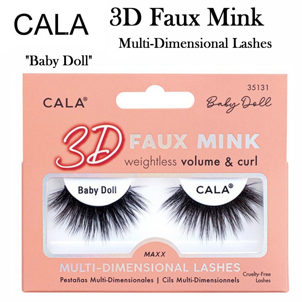 Cala 3D Faux Mink Multi-Dimensional Lashes, Baby Doll (35131)