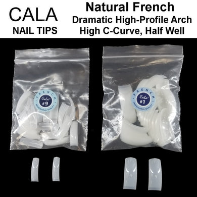 Cala French Nail Tips - Color: Natural - 50 Nail Tips per Bag