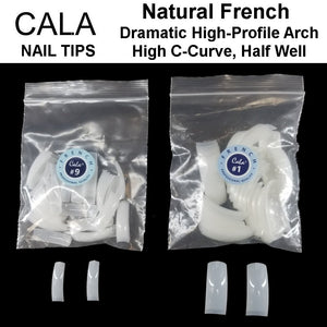 Cala French Nail Tips - Color: Natural - 50 Nail Tips per Bag
