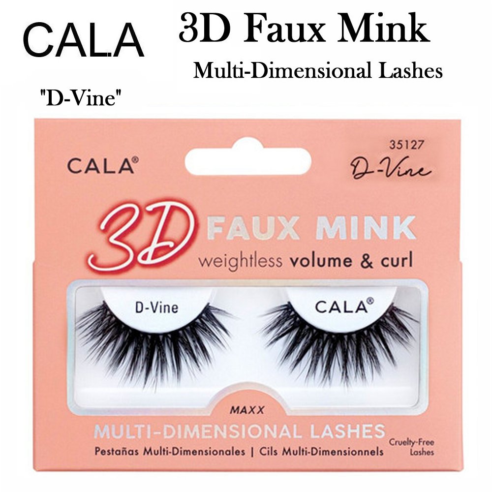 Cala 3D Faux Mink Multi-Dimensional Lashes, D-Vine (35127)