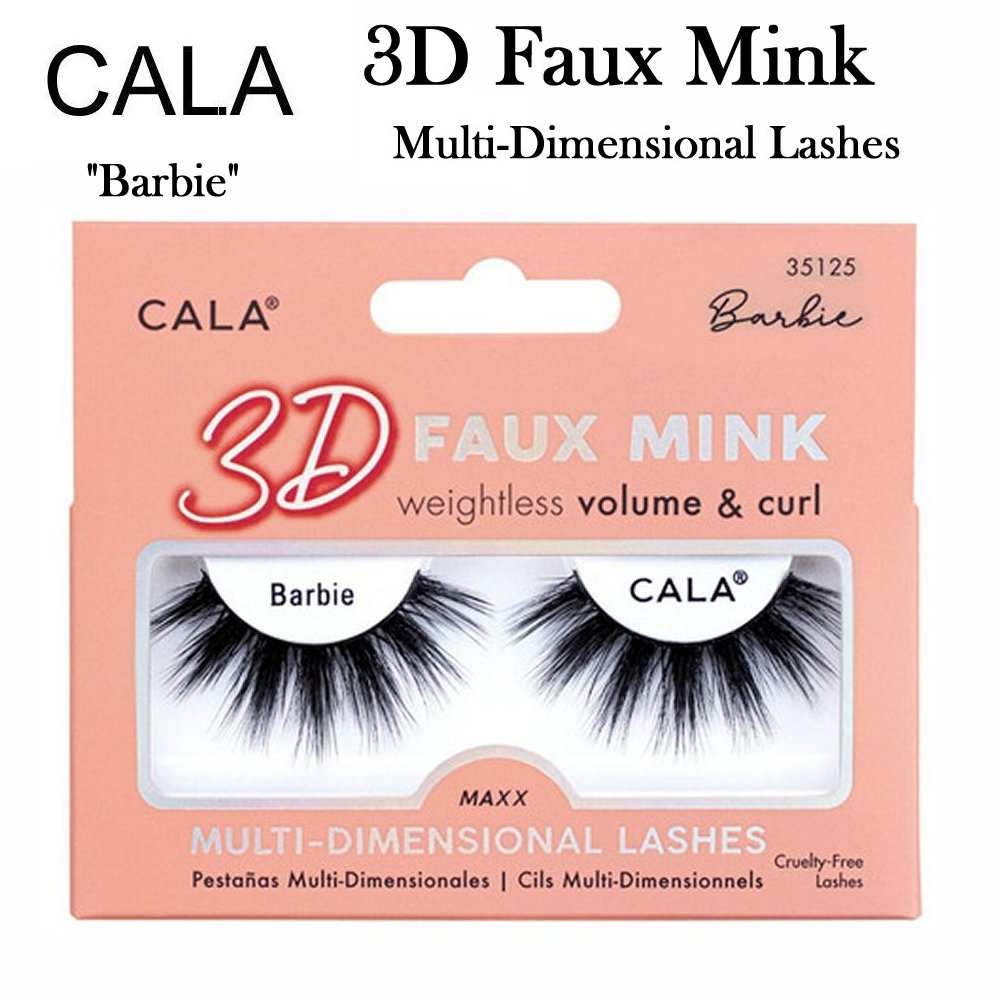 Cala 3D Faux Mink Multi-Dimensional Lashes, Barbie (35125)