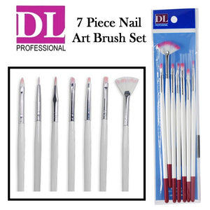 DL Professional 7 Piece Nail Art Brush Set, (DL-C340)