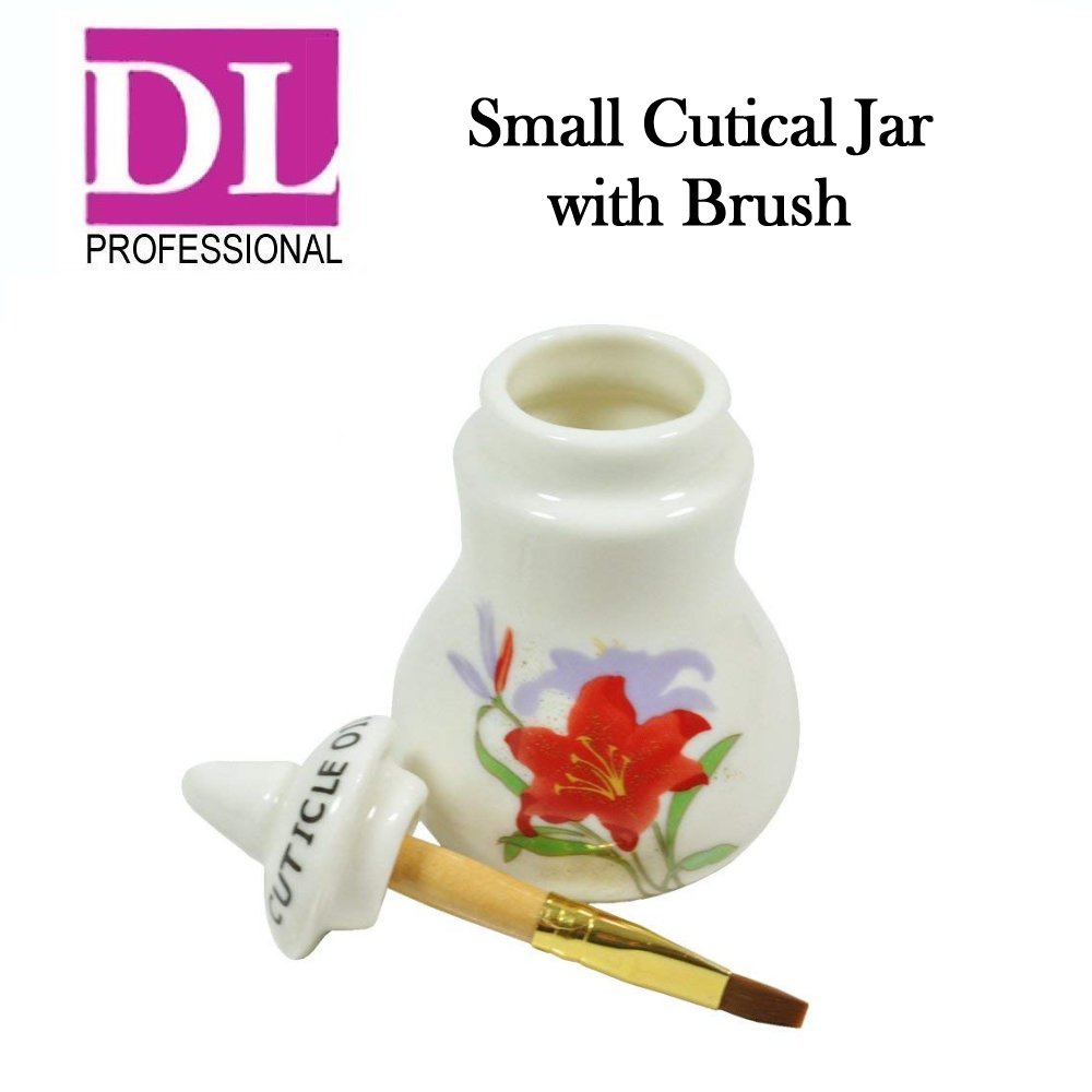 DL Professional Small Cuticle Jar with Brush (DL-C307)