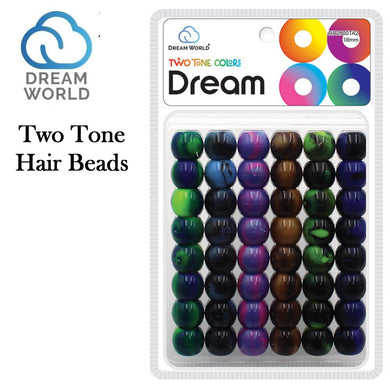 Dream World Two Tone Hair Beads, 48 beads (BR2800TA2)