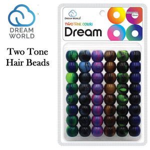 Dream World Two Tone Hair Beads, 48 beads (BR2800TA2)